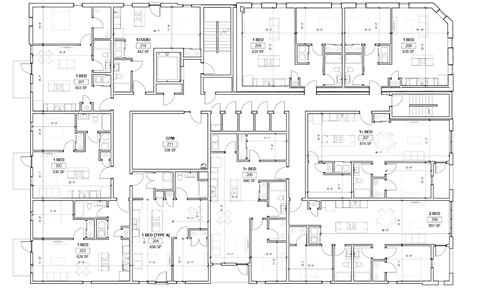 Floor plan for studio